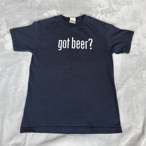 Vintage Got Beer Funny Parody T Shirt Mens Small FADED Thrashed Black Y2K - Picture 1 of 11